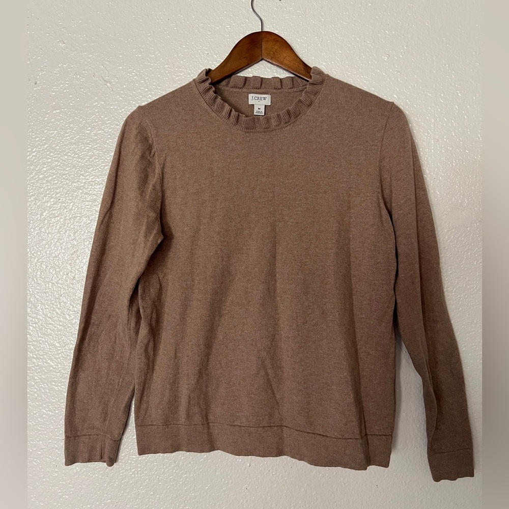 J. Crew Women’s Tan Crewneck Sweater Size “M”